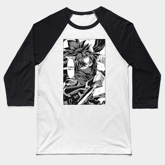 Ninja Chiyome Baseball T-Shirt by seanartzy